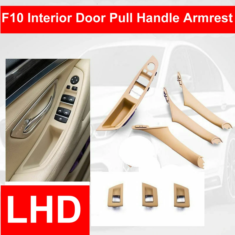 buy 1 Set Left Hand Drive LHD For BMW 5 series F10 F11 520 525 Gray Beige Black Car Interior Door Handle Inner Door Panel Pull Trim