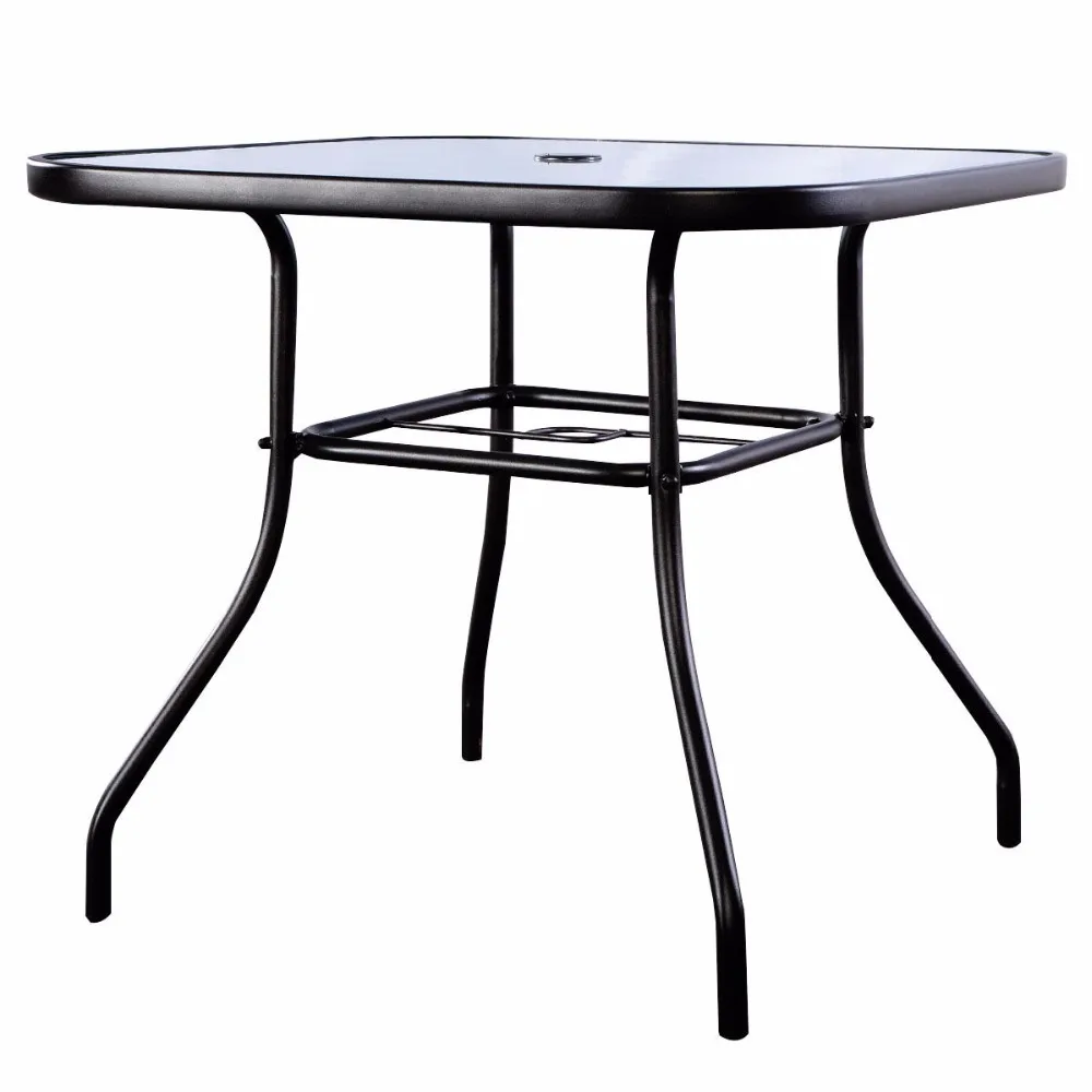 32 1 2 Patio Square Bar Dining Table Gl Deck Outdoor Furniture 32 1 2 Patio Square Bar Dining Table Gl Deck Outdoor Furniture Garden Pool Hw51791 In Sets From On Aliexpress Alibaba Group