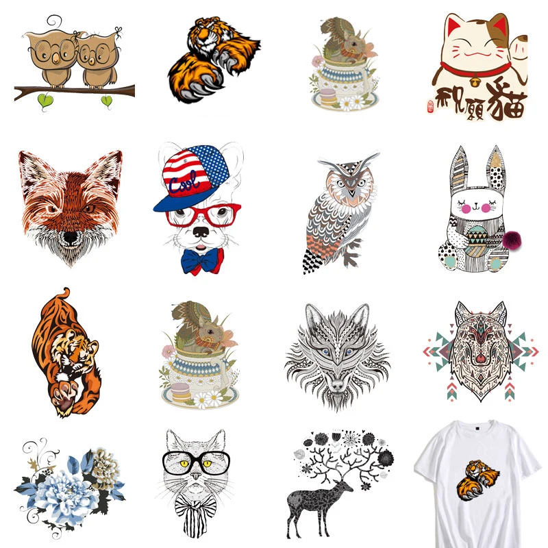 Owl Patches Heat Transfer Iron On Patch Diy Animal Sticker A level