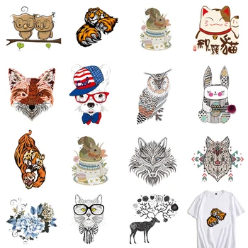 

Owl Patches Heat Transfer Iron On Patch Diy Animal Sticker A-level Washable Clothes Stickers Easy Print By Household Irons