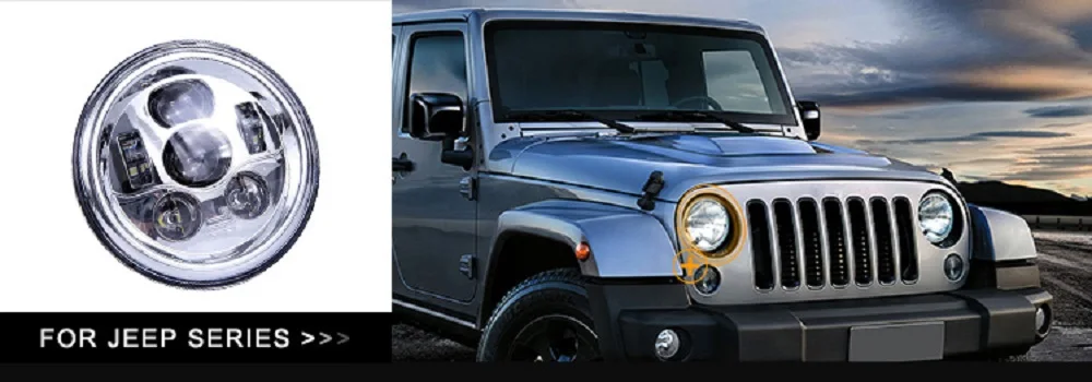 7 Inch LED Headlight For Land Rover Defender 90110 7 Projector Daymaker Headlamp Replacement For Jeep Wrangler JK LJ TJ CJ 3