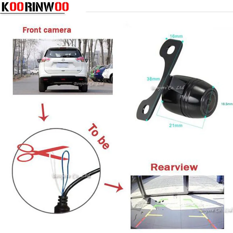Автомобильная парковочная камера Koorinwoo заднего вида с нормальным изображением