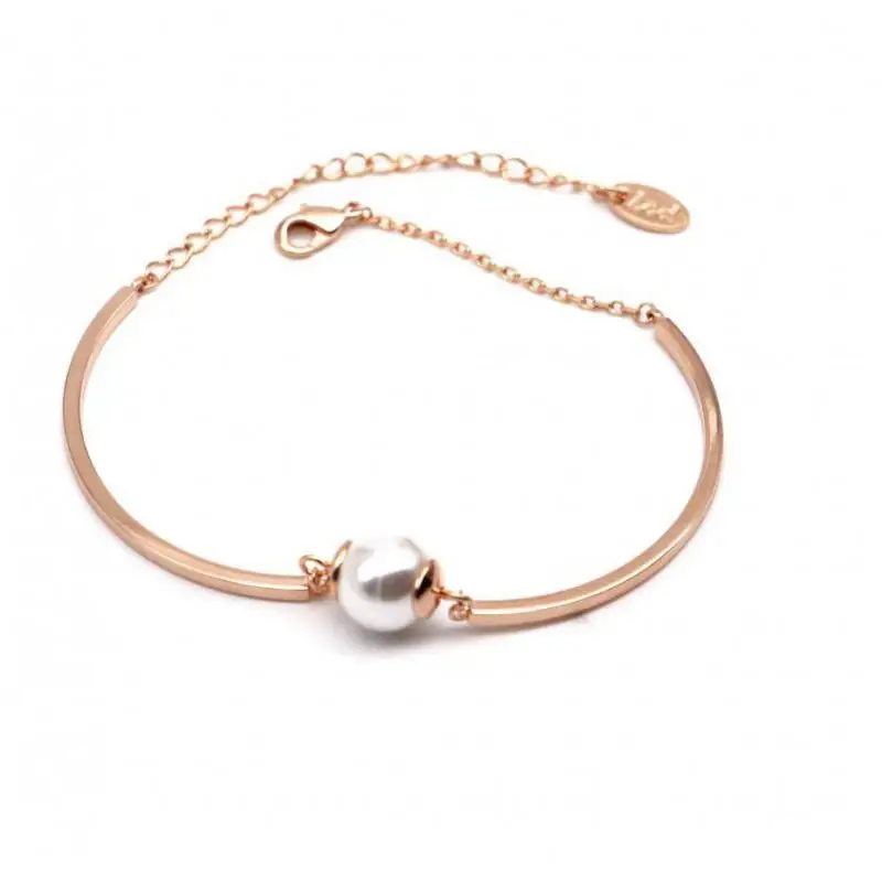 Простой золотой браслет из искусственного жемчуга, женские элегантные браслеты и браслеты для женщин, подарок для женщин