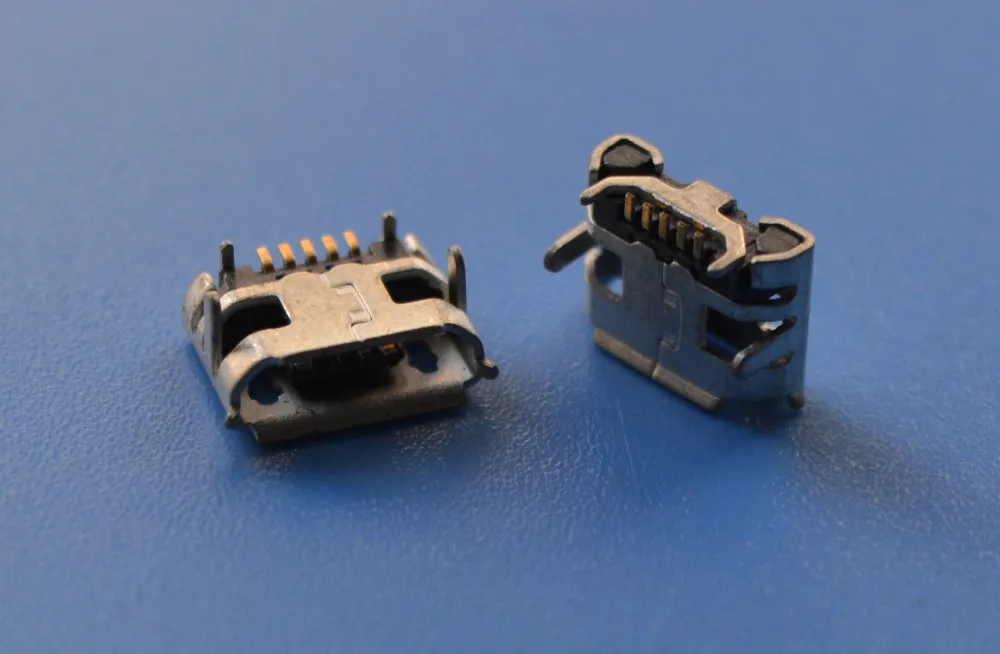 

10 20 30 50 100pcs Micro USB Jack,5pin,5p SMD,Horn back,Micro USB Connector,Tail socket for Mobile Phone,4 fix foot