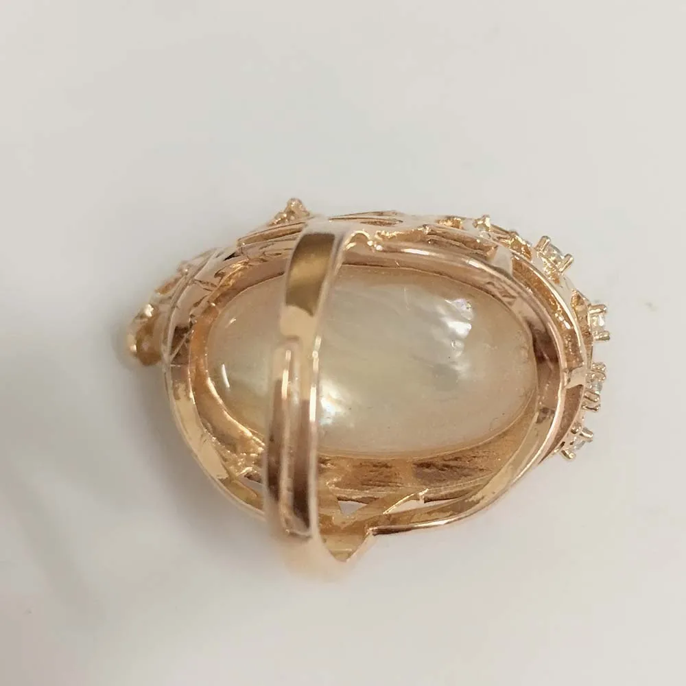 Кольцо с натуральным пресноводным жемчугом, большое кольцо с жемчугом в стиле барокко, 20x30 мм Жемчуг