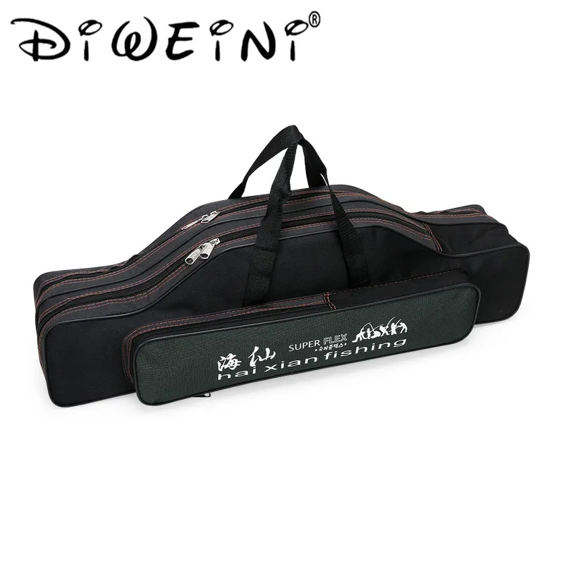 

70cm 80cm 90cm Waterproof Fishing Rod Bag Case For Fishing Tools 2/3 Layer Canvas Multifunctional Backpack For Outdoor Sport