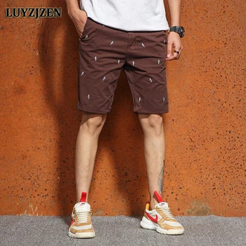 

Fashion Army Cargo Shorts Military Men Cotton Casual Embroidery Bird Pattern Short Trousers New Brand Clothings Summer Homme F59