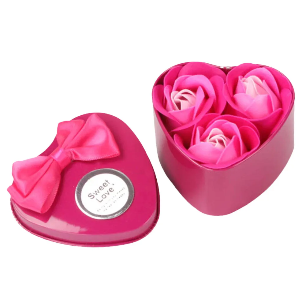 3 шт. сердце Ароматическая ванна тела Лепесток мыло с розой шелк искусственный цветы для ванны тела Свадьба поддельный подарок розы цветы 0,91
