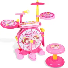 Jazz Drum Rock Drum Детские барабаны ударная игрушка электронная музыка пианино двойной источник питания игрушки для детей Juguetes подарки