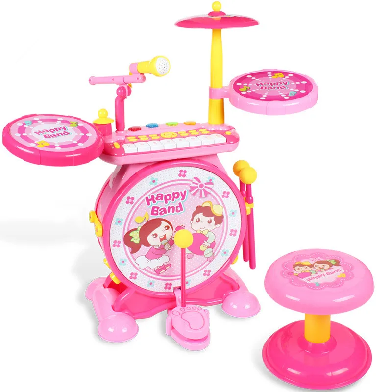 

Jazz Drum Rock Drum Children's Drums Percussion Toy Electronic Music Piano Dual Power Supply Toys for Children Juguetes Gifts