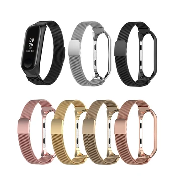 

Metal Screwless Stainless Steel Bracelet Watchband For Xiaomi Mi Band 4 Strap Wristbands