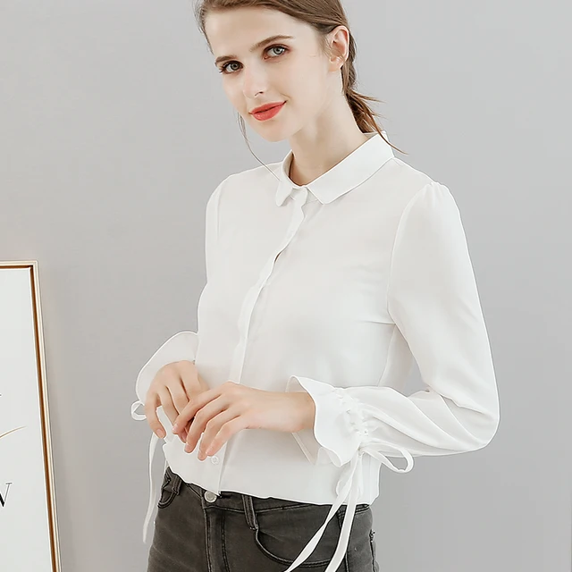 White polyester blouse Clearance