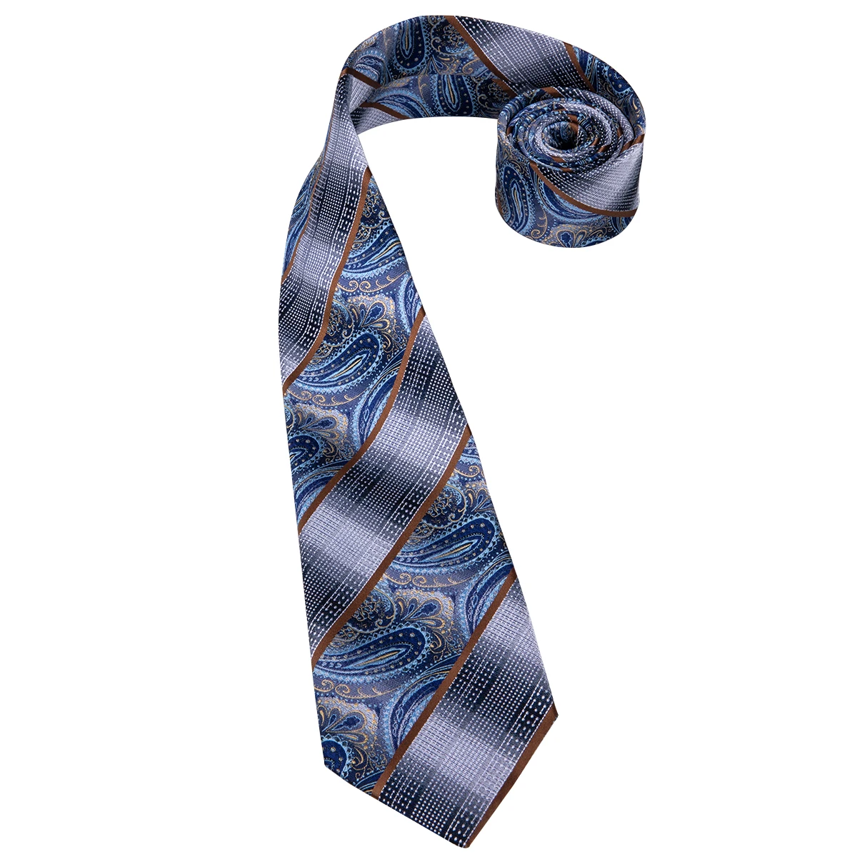 Hi Tie роскошный Шелковый мужской модный синий галстук Пейсли набор носовых