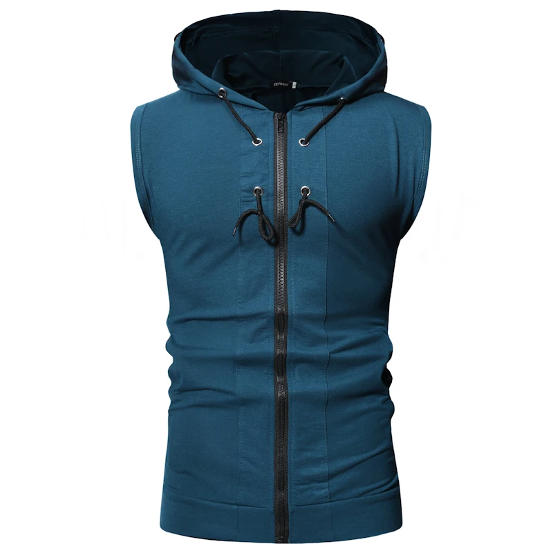 2019 New Men's Sleeveless Hoodie Bodybuilding Workout Tank Tops Muscle Fitness TShirts Breathable Male Top | Мужская одежда