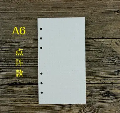 A5/A6 спираль блокнот наполнитель бумага для Filofax Диарио планировщик внутренние страницы замены офисные аксессуары переплетная книжная бумага - Цвет: A6 Point