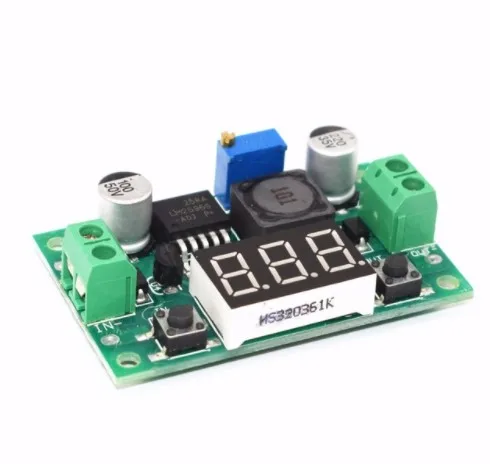 

LM2596 BUCK 3A DC-DC Voltage Adjustable Step-Down Power Module + Red LED Voltmeter LM2596S-ADJ 4-40V to 3.3V/5V/9V/12V/24V