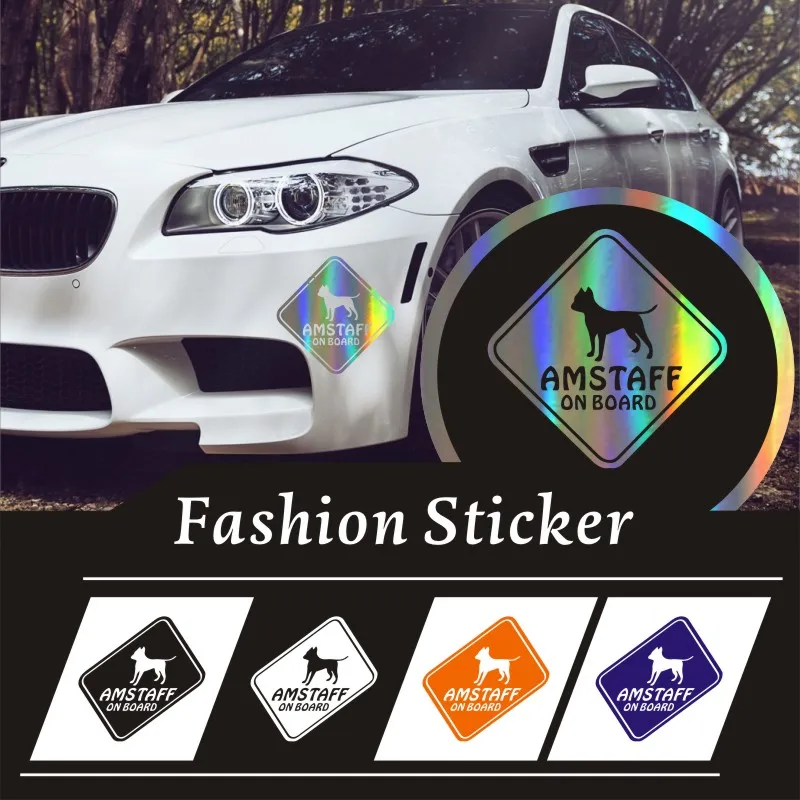 

15*15CM VINYL Car Sticker AMSTAFF on board pet Sog Vinyl Decals car styling car decoration Custom Sticker 3D Sticker