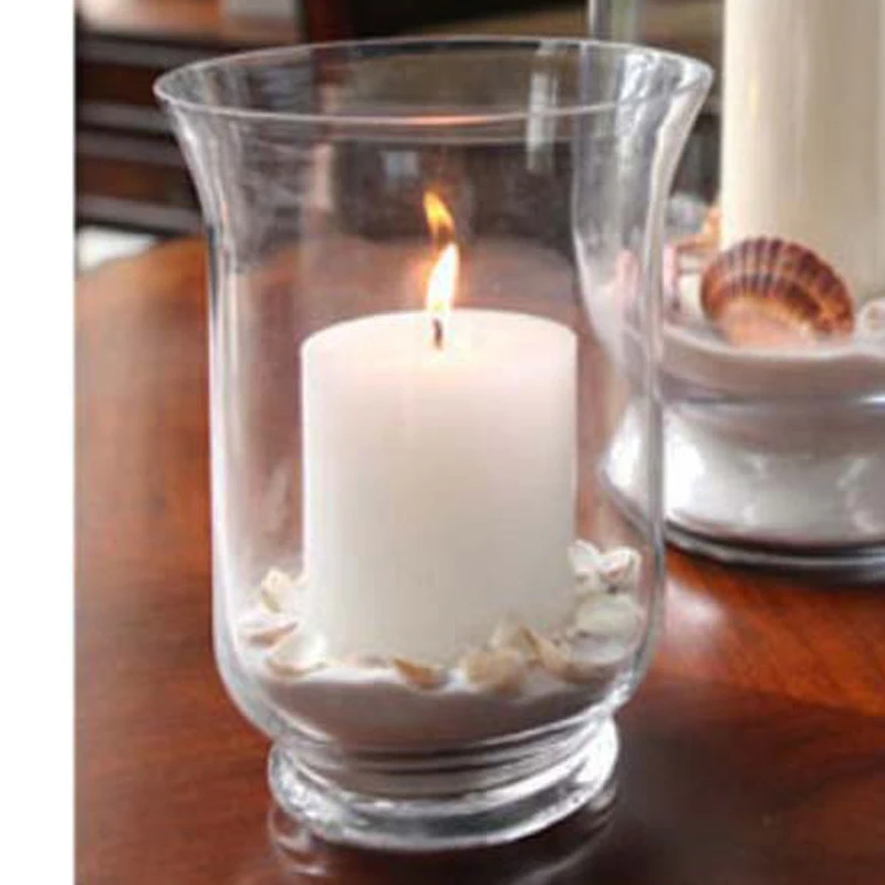 

Transparent glass mousse glass lantern bell mouth vase decoration