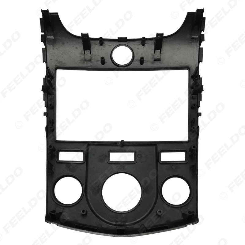 FEELDO серая/черная Автомобильная рамка для приборной доски для KIA Forte(09-12)/Cerato(09-12)/Naza Forte ручная панель приборной панели переменного тока отделка#5177