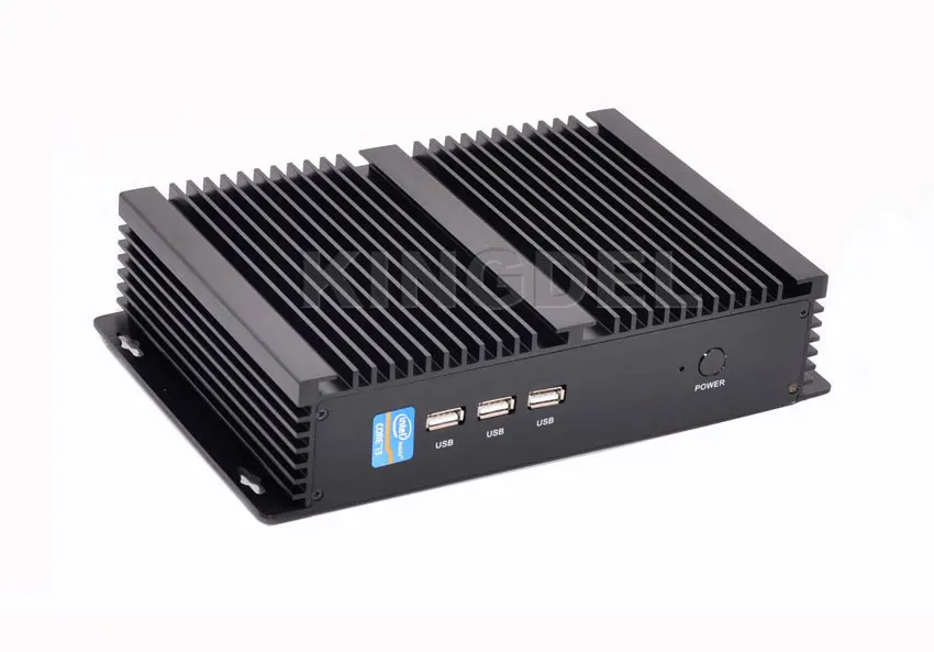 Kingdel безвентиляторный промышленный Мини-ПК, HTPC, неттоп, Core i3 5005u 5010u, 2 * COM RS232, 1 * HDMI, 1 * VGA, 1*1000 м LAN, ТВ Box, wifi, оконные рамы 10