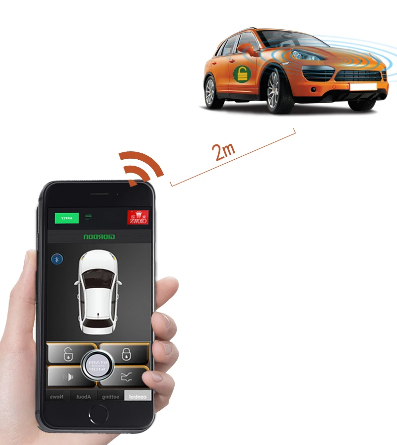 Умный ключ смартфон Автомобильный PKE сигнализация совместима с ios и android телефон автомобиль Smartengine start stop Универсальный