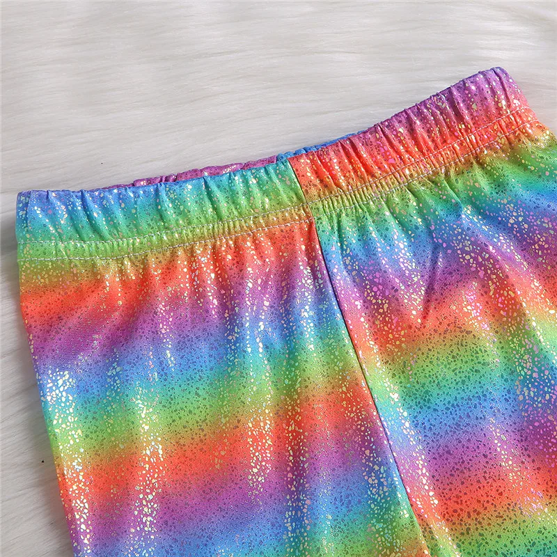 Fashion Girl Baby Clothes Rainbow Pants Children'S Pants Trousers Colorful Trousers Skinny Princess Casual Bottoms Pants P20