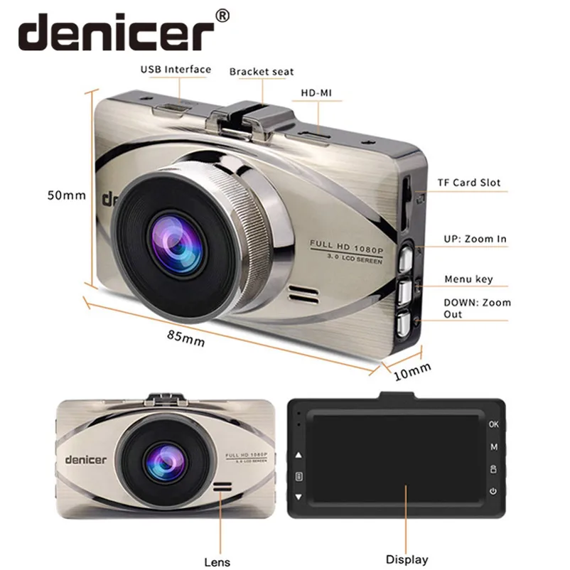 Видеорегистратор dencier DVR D720 камера 170 градусов видеокамера 1080P Full HD видео