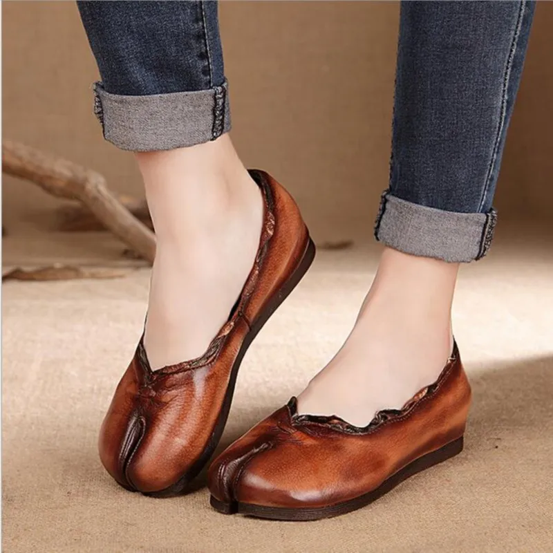 2016 spring and summer personality handmade genuine leather women shoes casual soft comfortable full grain leather