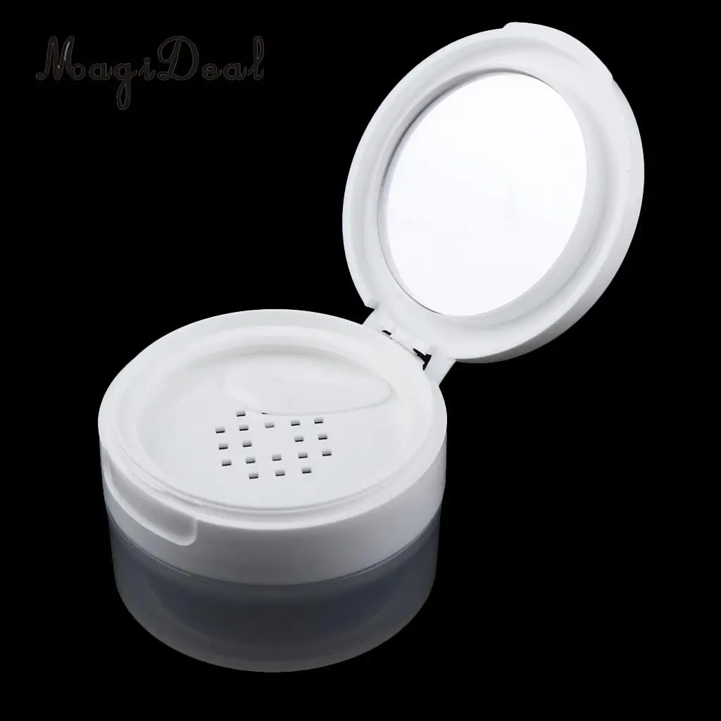 Travel Empty Makeup Loose Powder Container Pot Case with Mirror Sifter Lid 50g / 80g