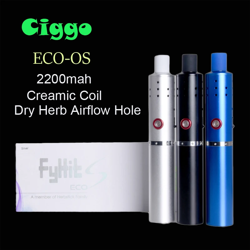 

Orignial Ciggo Herbstick FyHit Eco Ciggo Vaporizer Dry Herb Airflow Hole 2200mah Mini Vape Pen Style Dry Herbal Vaporizer Pens