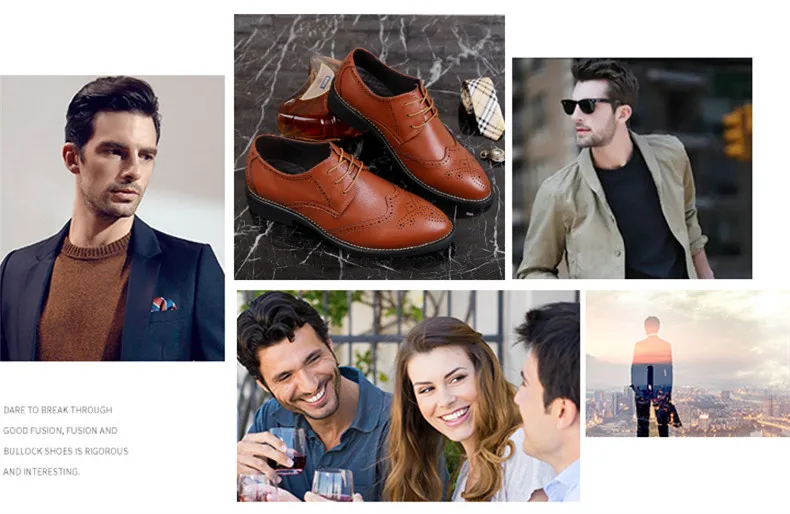 2018 модные брендовые мужские деловые броги, модельные туфли для свадебной вечеринки, Кожаные Туфли-оксфорды с острым носком в стиле ретро