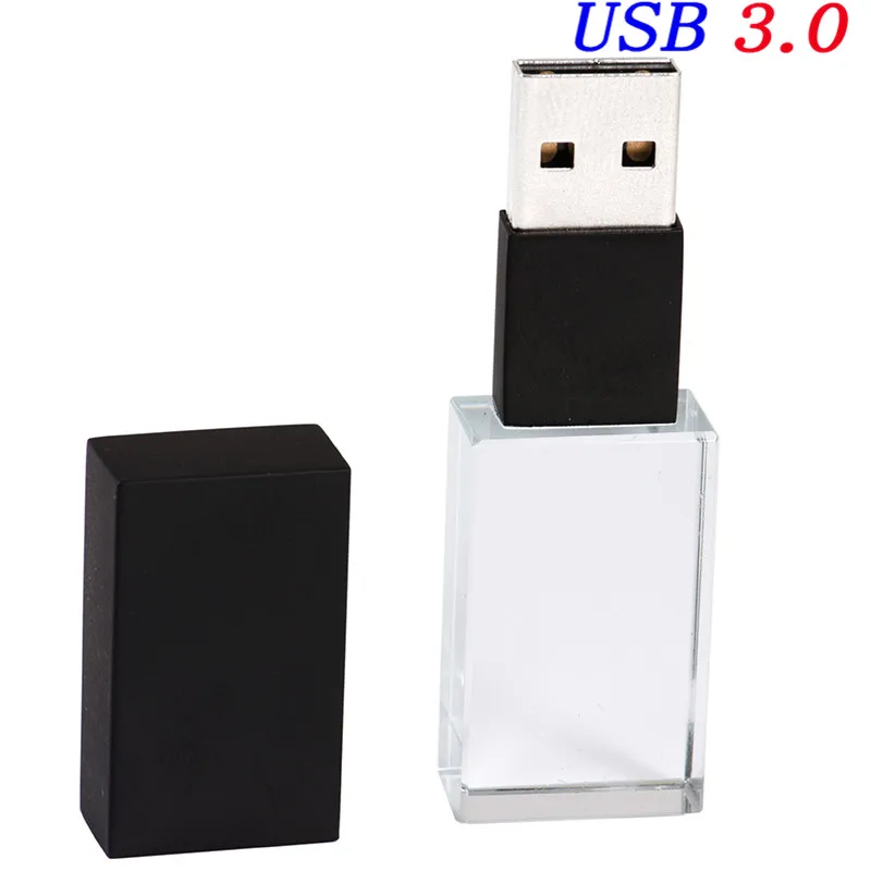 JASTER USB 3,0 модный Кристальный стиль USB флеш-накопитель USB 4GB 16GB 32GB 64GB Подарочный флеш-накопитель cle usb(более 10 шт бесплатный логотип - Цвет: black