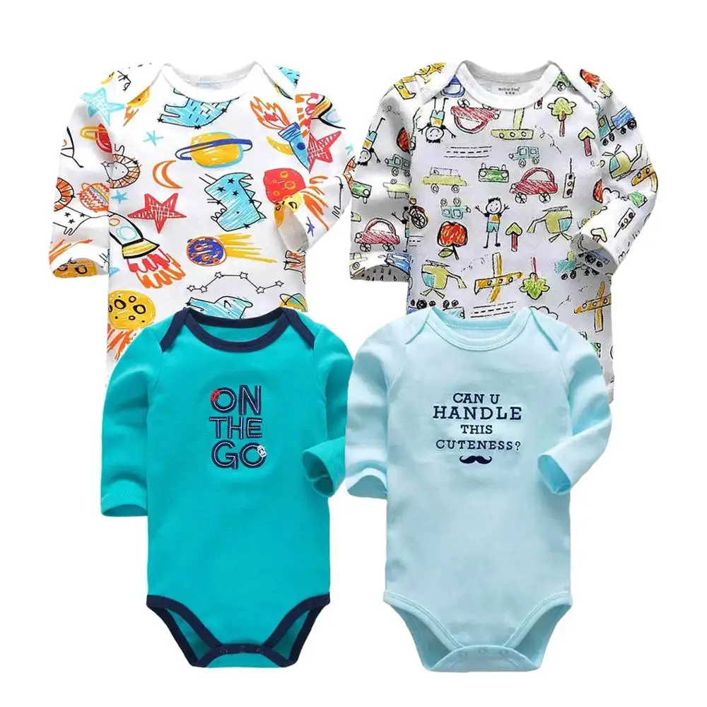 Top Quality Baby Rompers Newborn long Sleeve Cotton Boys Romper O Neck