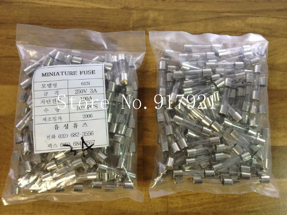

[ZOB] South Korea's MINIATURE 61N 6X30 3A 250V import fuse tube --200pcs/lot