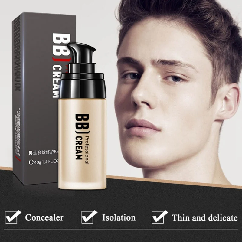 Men Makeup BB Cream Whitening Moisturizer Liquid Concealer Sun Block
