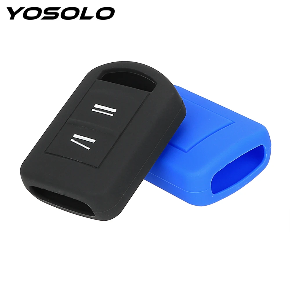 

YOSOLO Silicone Protect Bag Key Shell Holder For Vauxhall Opel Corsa Agila Meriva Combo 2 Button Car Key Case Fob Cover