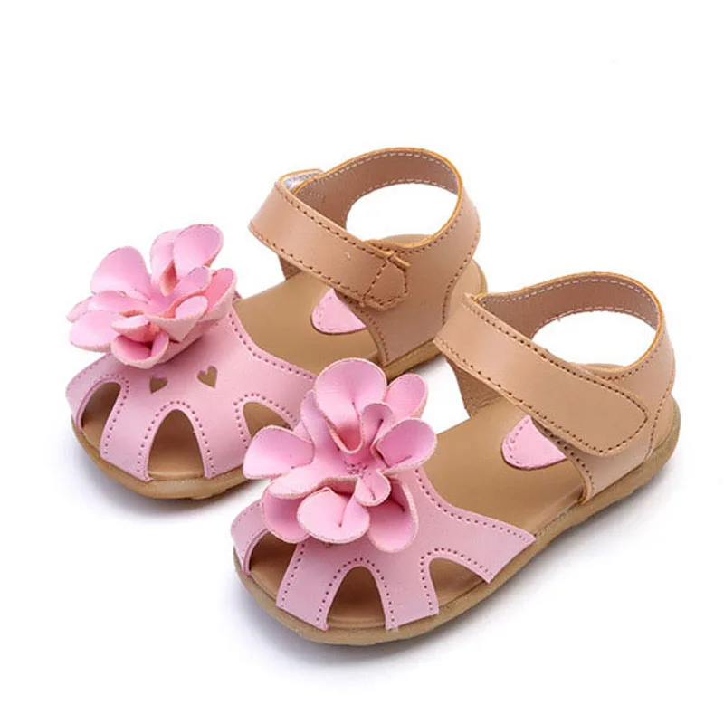 

Hot Sale Summer Kids Shoes Sweet Flower Girls Sandals Soft Closed Toe Baby Girls Shoes Princess Children Shoes CSH364