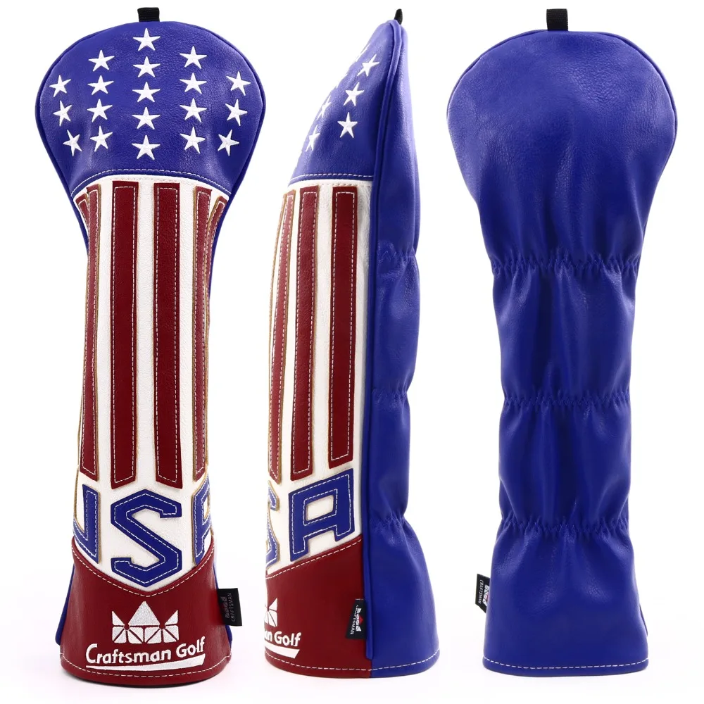 Craftsman Golf Wood Head Covers Headcover Driver Wood PU Leather for