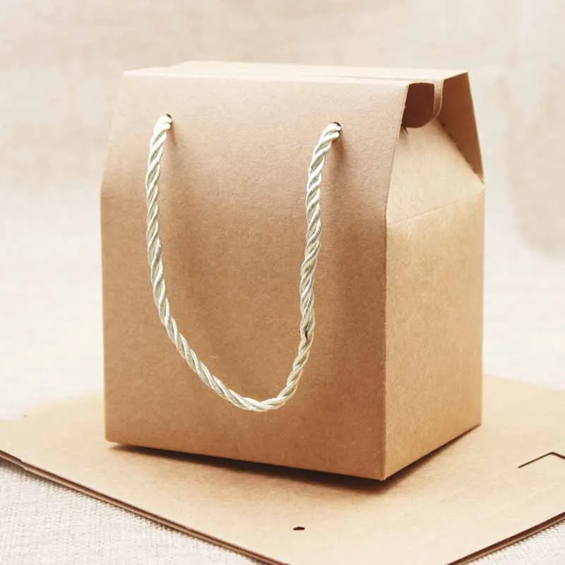 

1000 pcs paper handle string gift package bag box with customer logo print free shipping via express