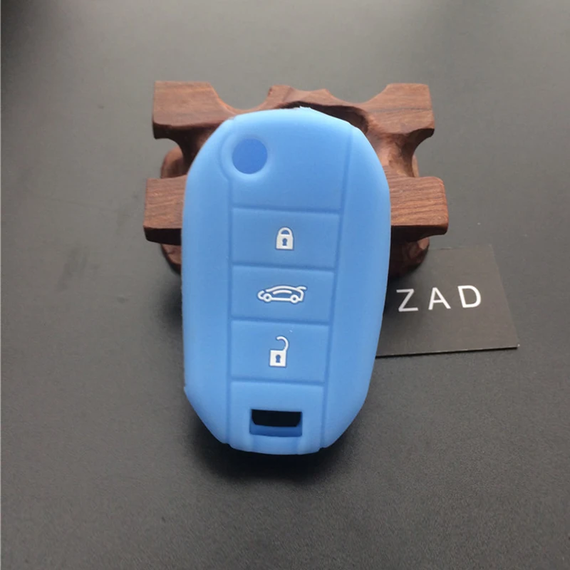Силиконовый флип-чехол для ключей ZAD с 3 кнопками для Citroen C4 кактус C5 C3 C4L elysee чехол для ключей