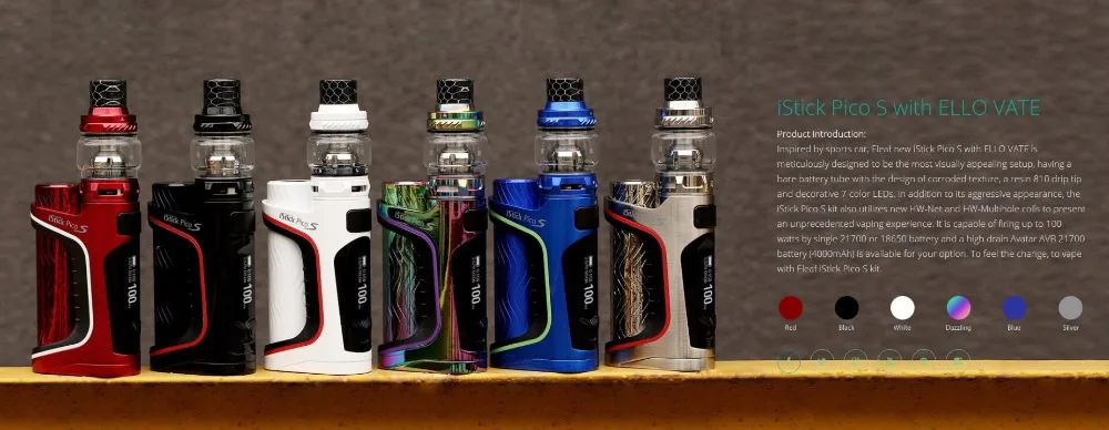 Eleaf iStick Pico S Box Mod with ELLO VATEEleaf iStick Pico S Box Mod with ELLO VATE