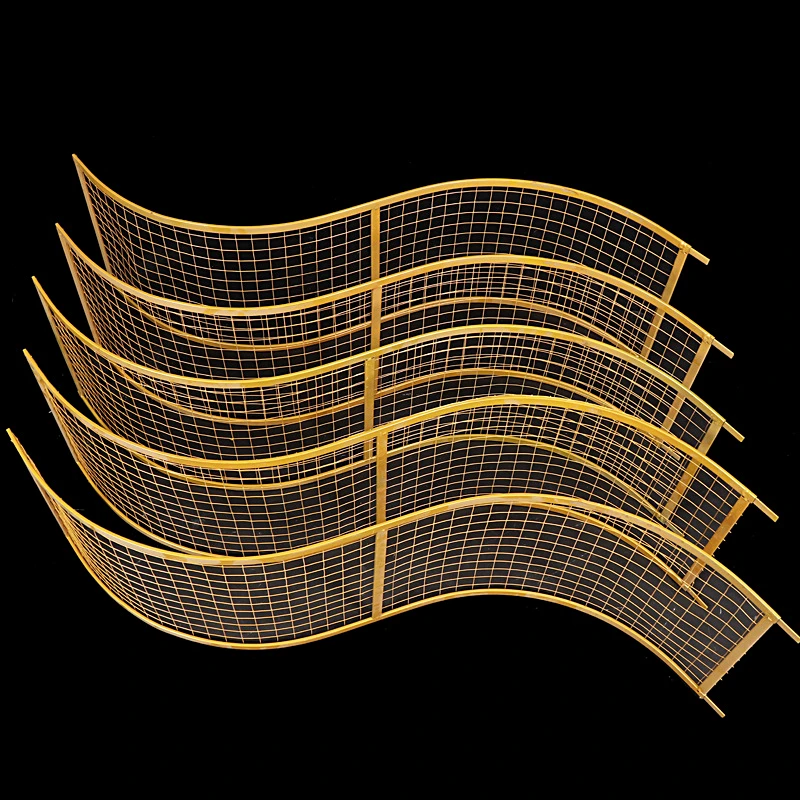 JAROWN Wedding Wrought Iron Wave Grid Props Activity Stage T Station Flower Arrangement Decor Wedding DIY Home Party Decorations (8)
