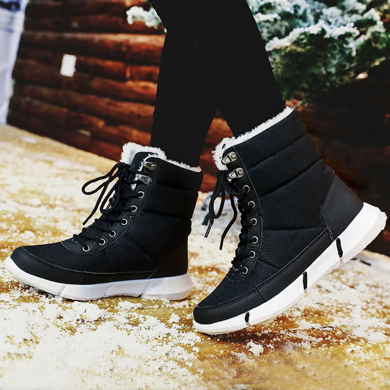 48 À De Botas Água Inverno Tornozelo azul Quente Tênis Size Pelúcia Dos Sapatas Lona Rendas Até Neve Plus red Prova Curto beige Preto D' Homens 0XxqwHx