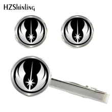 Новинка года рыцаря символ зажимы для галстуков и запонки "Звездные войны", Повстанческий Альянс зажим для галстука Стекло запонки с фотографией подарки для Для мужчин CT-0051