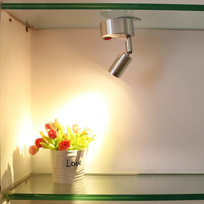 3W LED Portable Light Battery-Powered Wireless Lamp Fixture Button Cabinet Spotlight Style # G02024