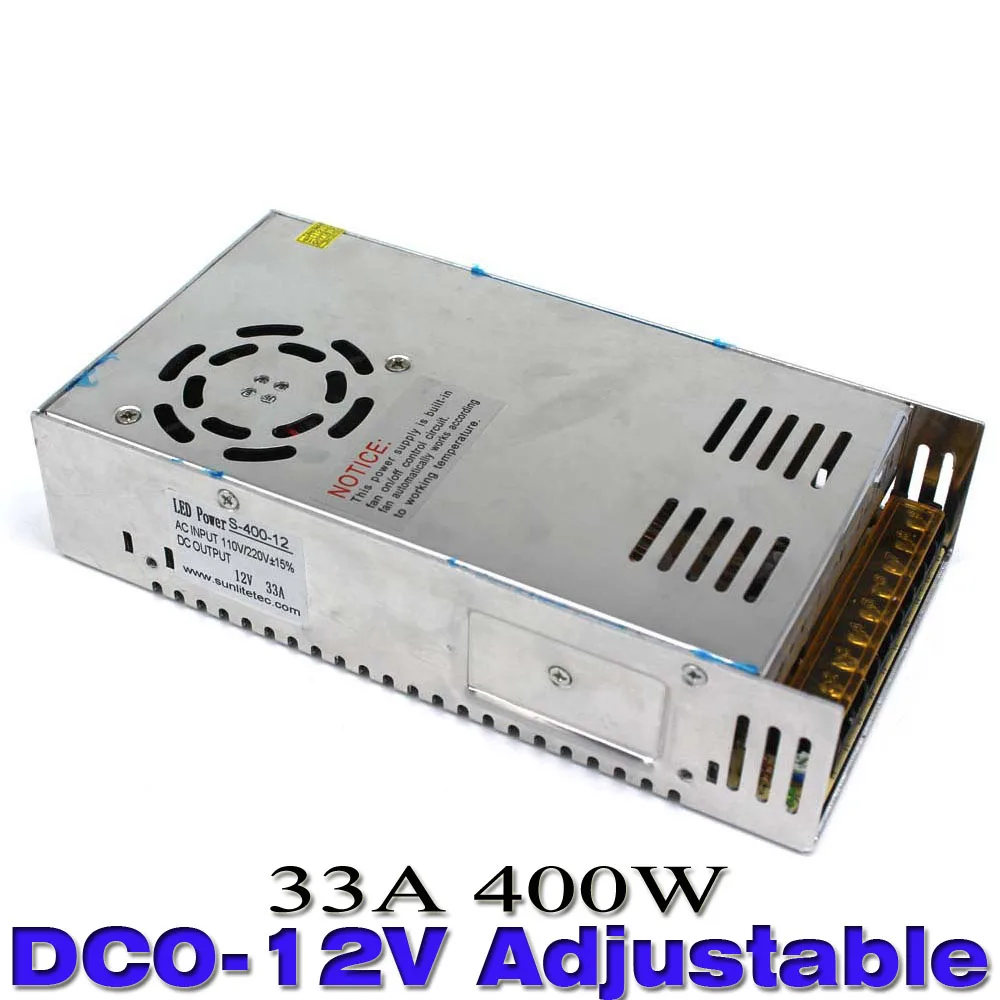 Выключатель с одним выходом источник питания DC0-12V 33A 400W блок трансформатор AC110V 220V