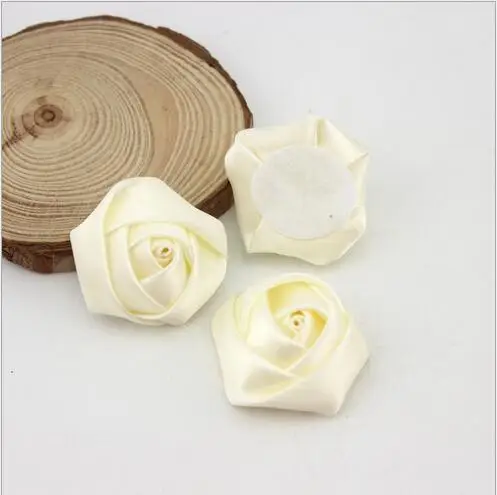 20 pieces 3.5cm Satin Ribbon Silk Rose flower Wedding bride bouquet boutonniere Headware Kids Hair Christmas Accessories | Дом и сад