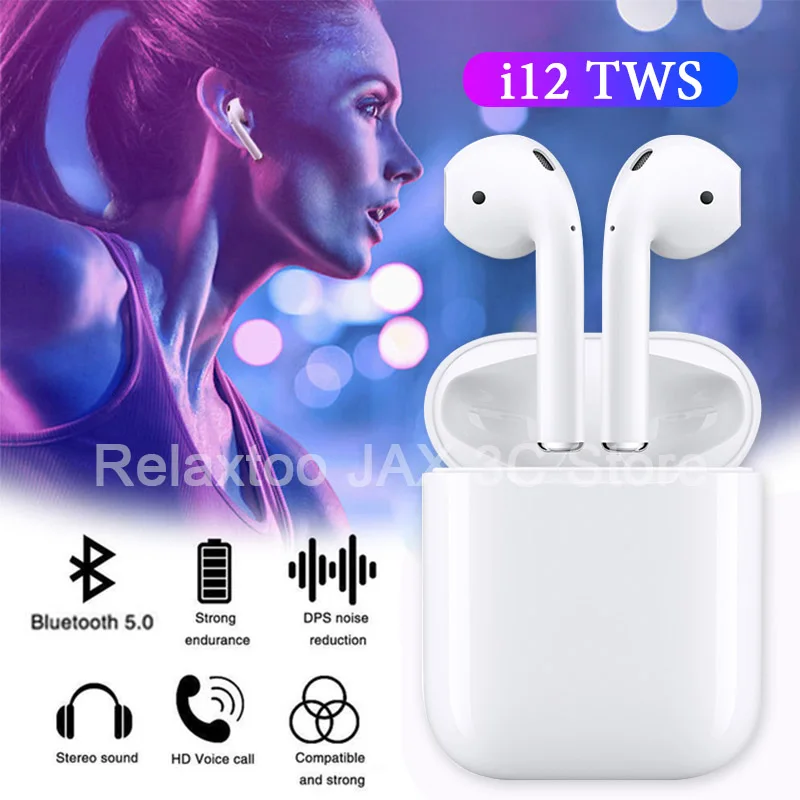 

i12 TWS mini Bluetooth headset 5.0 wireless earbuds sport touch control bluetooth eraphone for iphone xiaomi smart phone i10 tws