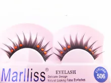 thick eyelashes With red drill FALSE EYELASH NO.506 FAKE EYE LASH SOFT NATURE LONG BLACK MAKEUP All handmade non-toxic material