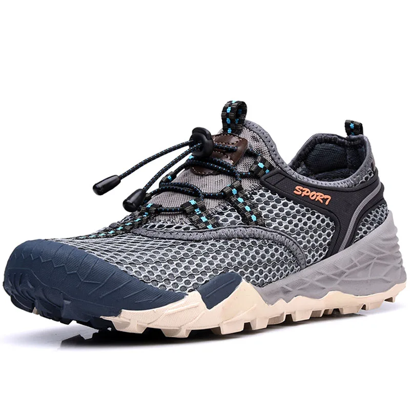 

Hiking Aqua Shoes Man Brand Outdoor Athletic Mountaineering Sport Shoes For Men Breathable Mesh Camping Walking Sneakers Male